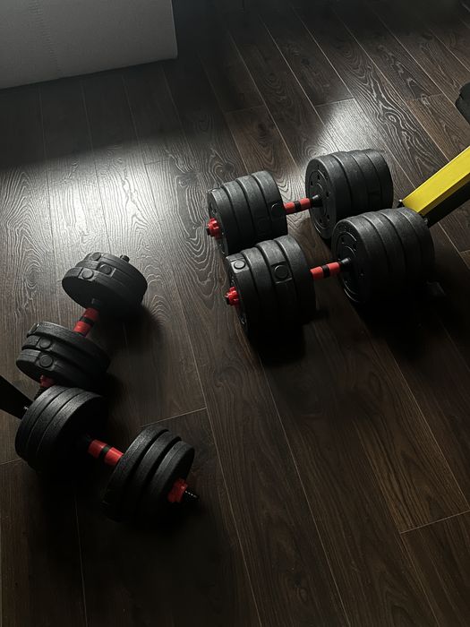 Lawka + Zestaw 60kg! 6 hantli