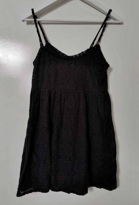 Vestido preto crochet renda - C&A Clock House, 38