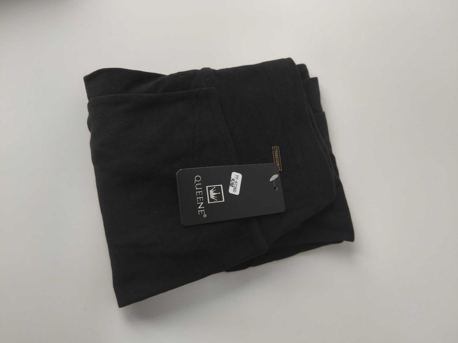 Wygodne spodnie legginsy damskie czarne Queene S/M nieprześwitujące