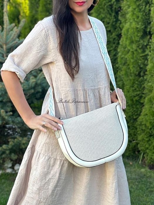 Lniana sukienka midi na lato Oversize