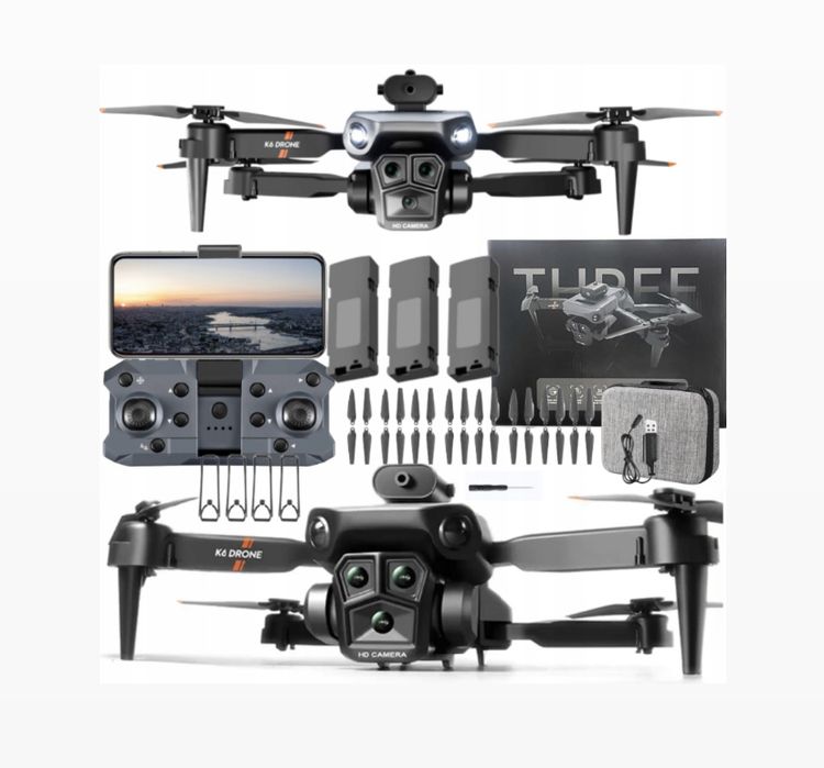 Dron 3 kamery akumulatory zasięg 750m