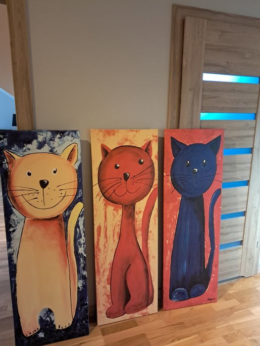 Piękne obrazy do dziecięcego pokoju koty