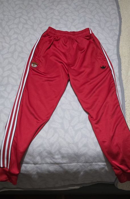 Calças de fato de treino Adidas Benfica – Vermelhas
