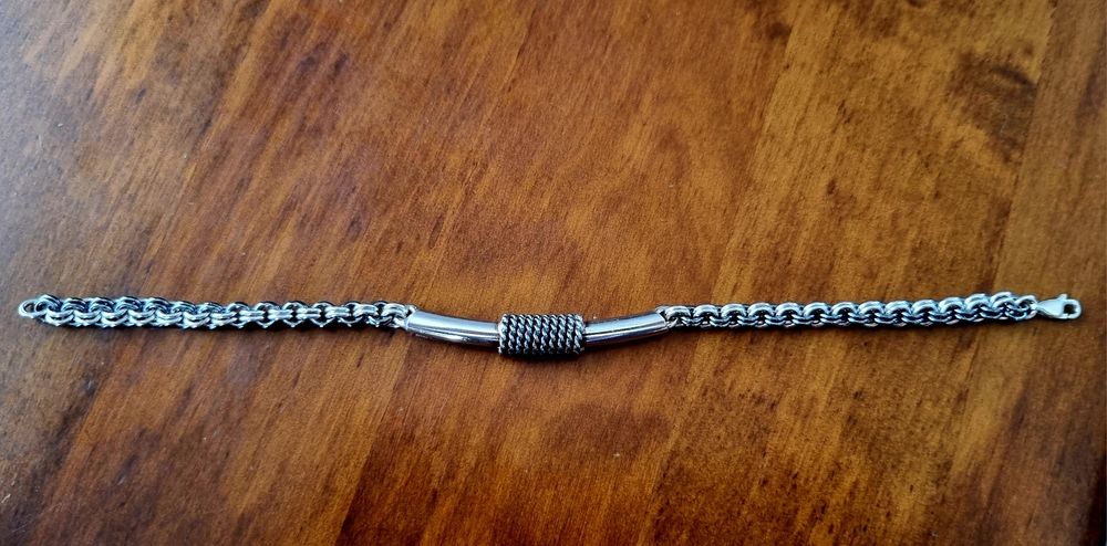 Srebrna bransoletka rurka 925