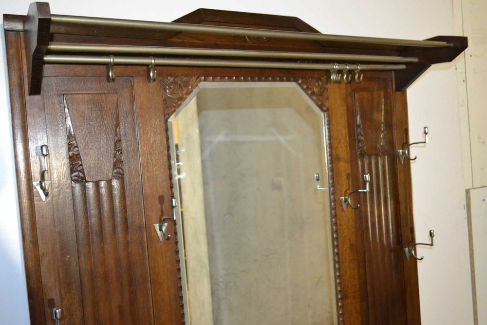wieszak / garderoba artdeco . 1920 . dąb