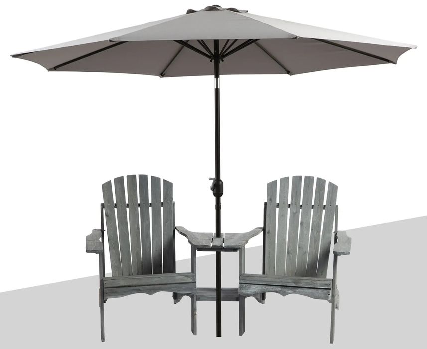 Nowe  krzesła ławka ogrodowe  ze stolikiem i otworem na parasol