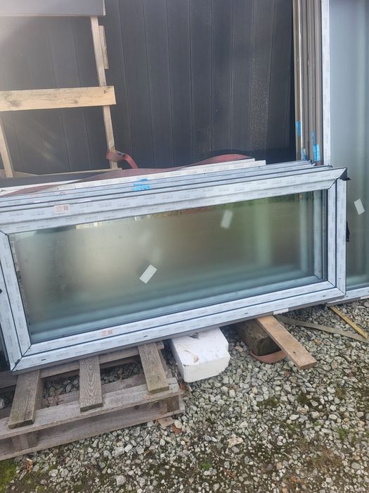 Okno 200x 80 antracyt/złoty dąb