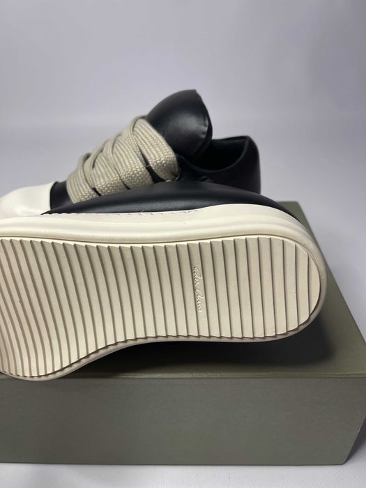 Кеди Rick Owens leather ramones jumbo lace laces кроссовки кожаные 40