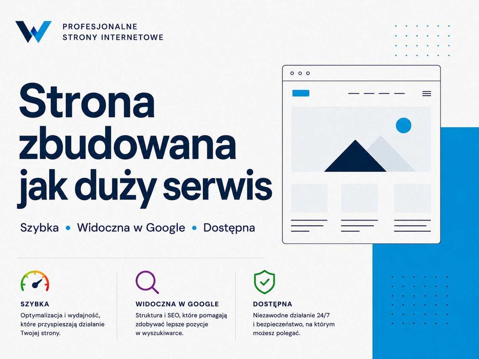 Profesjonalna strona internetowa — szybka i widoczna w Google
