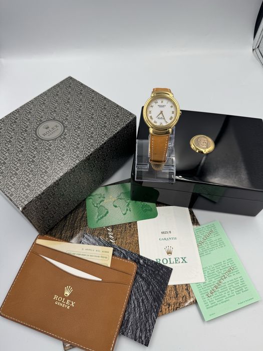 Złoty Rolex Cellini Pełen zestaw