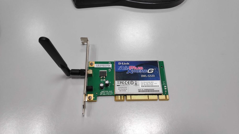 Placa Rede  Pci D-link Wireless 108g Dwl-g520