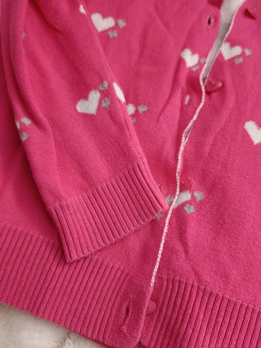Sweter, sweterek serduszka,rozpinany,na guziki