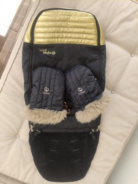 Śpiworek Śpiwór Cybex Priam Jeremy Scott, mufka + rękawice stokke