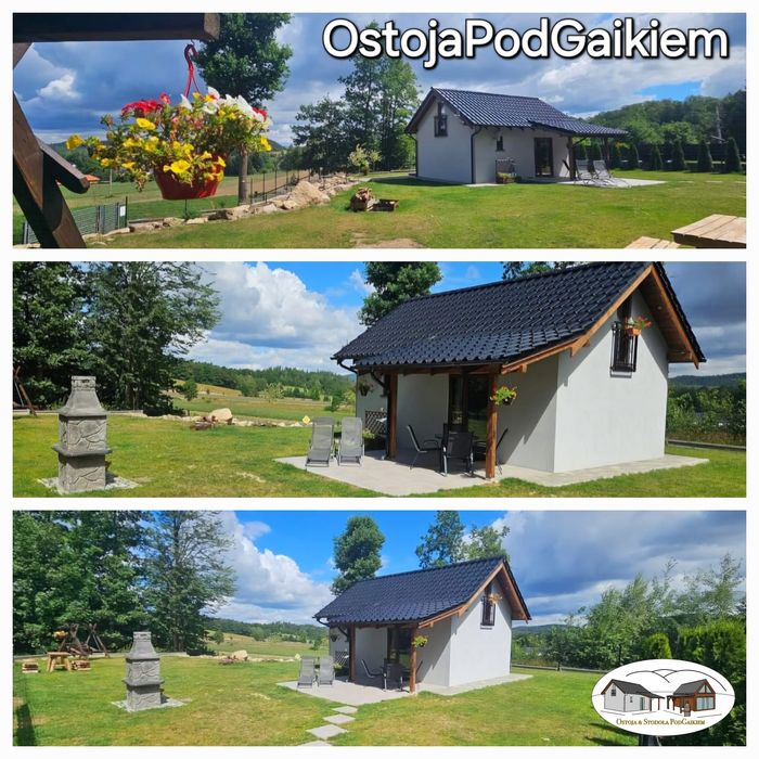 Domek w górach ( Karkonosze ) ogrodzony z balią