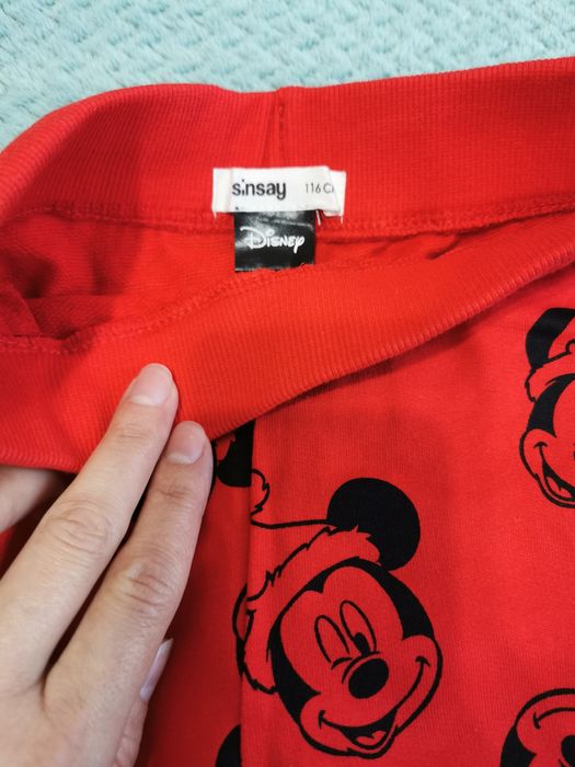 Нові новорічні трикотажні штани на хлопчика з Міккі Маусом р.116