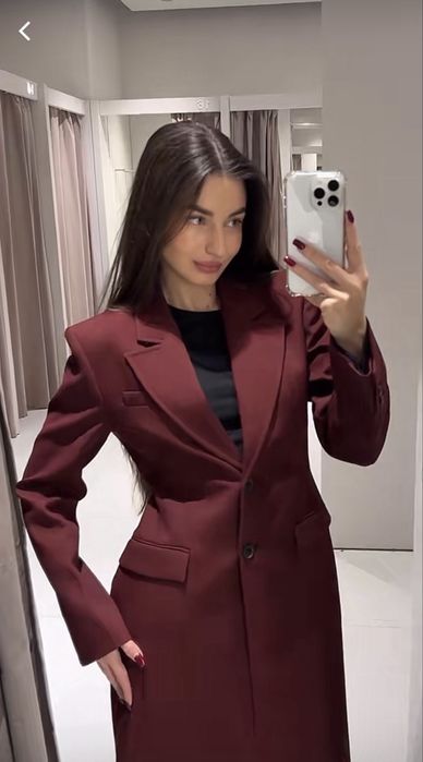 Продам або обміняюсь Пальто Zara в кольорі бургунді розмір М