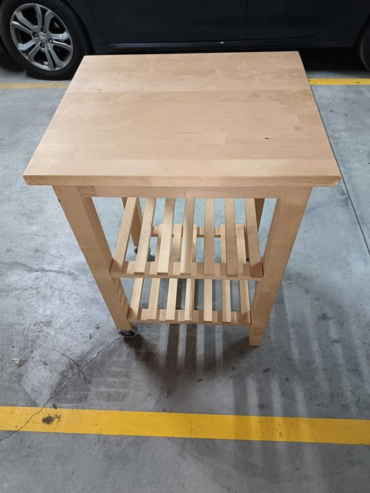 IKEA BEKVÄM – Carro de Cozinha em Madeira – Muito Bom Estado