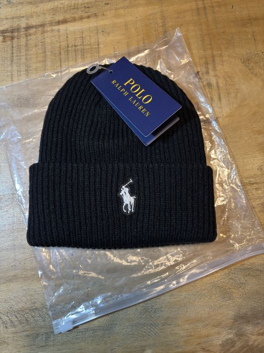 czarna czapka ralph lauren
