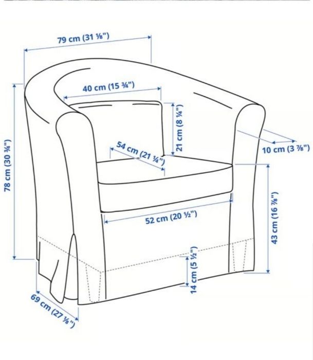 Poltrona Ikea Tullsta + Capa + Almofada