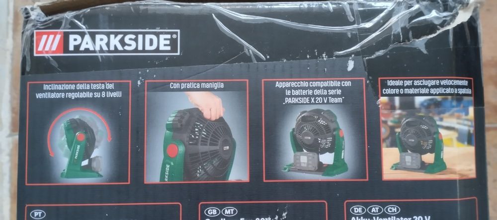Ventilador a bateria 20V Parkside