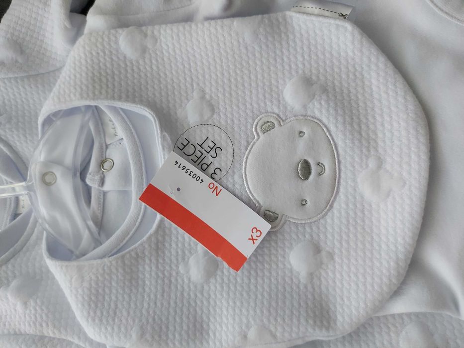 Komplet biały dla noworodka unisex