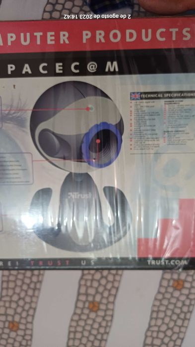 Webcam nova ainda em caixa