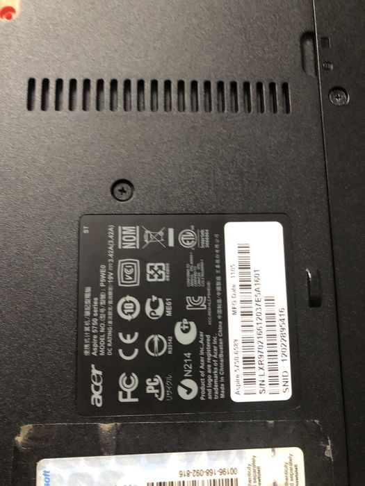 Ноутбук Acrer 5750 i3