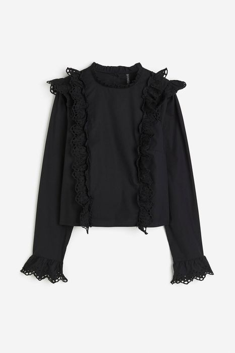 Жіноча  нарядна блуза/ топ з мереживом Zara/H&M