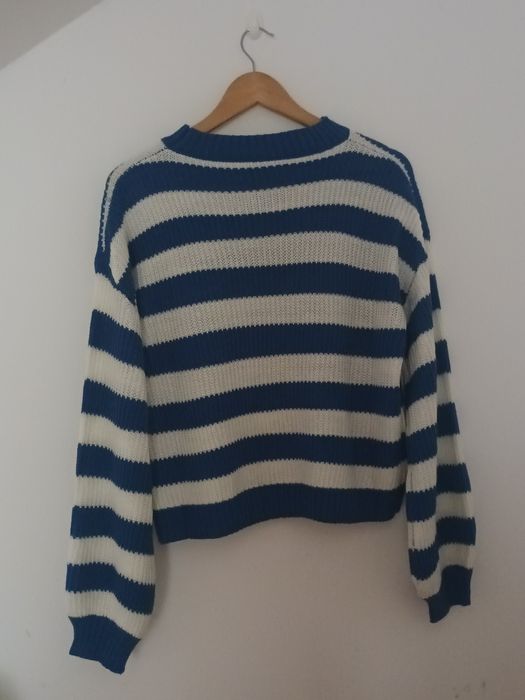 Camisola de malha ás riscas