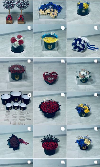 Букет із атласної стрічки / квіти / троянди