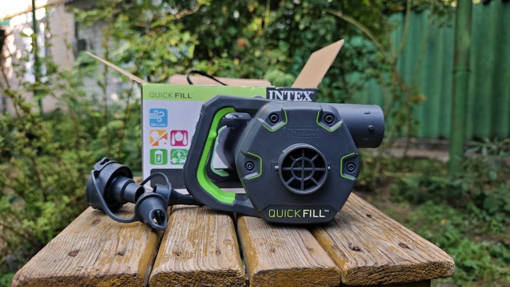 Портативный электрический аккумуляторный насос Intex компрессор помпа