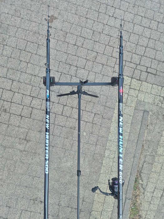 Nowy zestaw bolonek 2x wędka 5m i 6m + 2 kołowrotki | zestaw wędkarski spławikowy | wędki + kołowrotki okazja