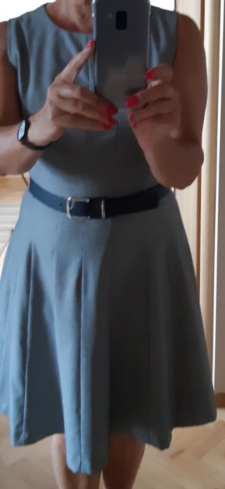 Letnia sukienka na podszewce w pepitkę