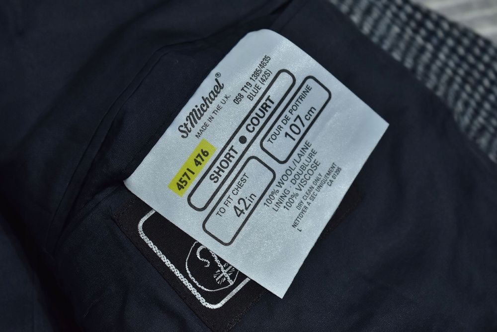 Harris Tweed Wełniana Marynarka Męska Short 40