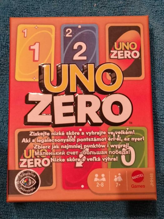 Karty UNO Zero, Towarzyska gra karciana 7+