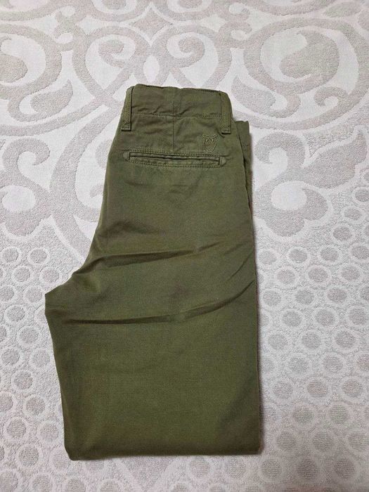Штани Knowledge Cotton Apparel | Хакі | Котон | XXS | Нові