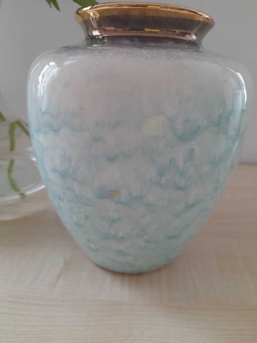 Wazon turkusowy- ceramika glazurowana