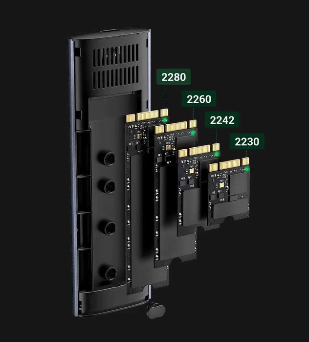 Внешний карман UGREEN CM767 M.2 NVMe PCIe SSD to USB 3.2 Gray