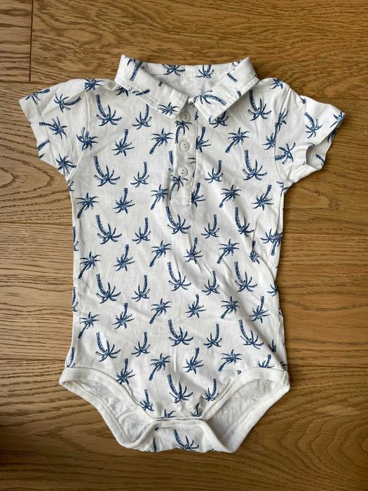 Koszulobody niemowlęce Fox & Bunny (biało-granatowe, 86 cm)