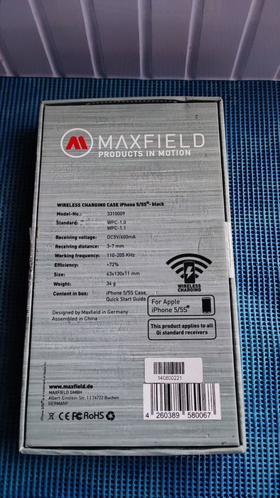 Powerbank Maxfield wireless charging case iPhone 5/5s/SE