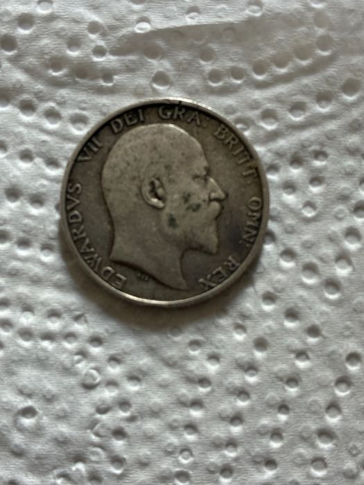 Moeda 1 shilling de 1906 em Prata