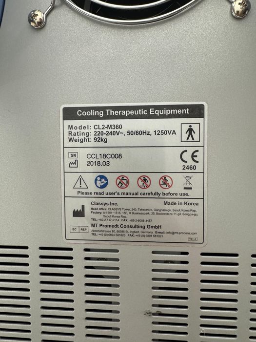 Classys Clatuu Kriolipoliza sprzęt do odchudzania