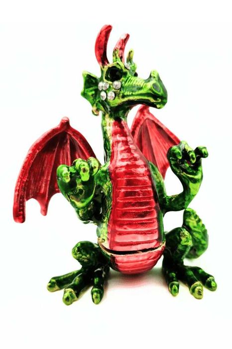 Szkatułka metalowa smok