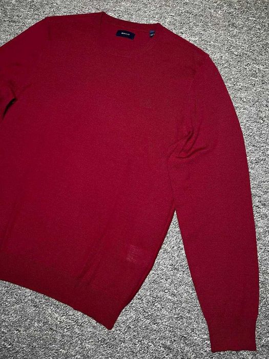 Чоловічий меланжевий светр GANT - 100% Merino Wool - Розмір L