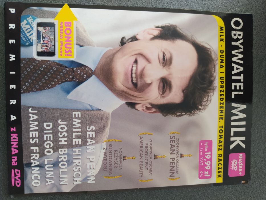 Film DVD Obywatel Milk dramat Oscarowy film Dean Penn