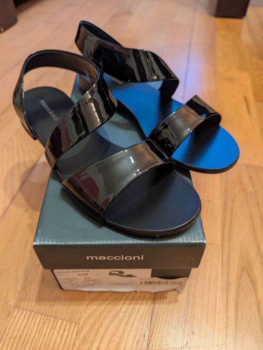 Czarne sandały skórzane Maccioni r. 37