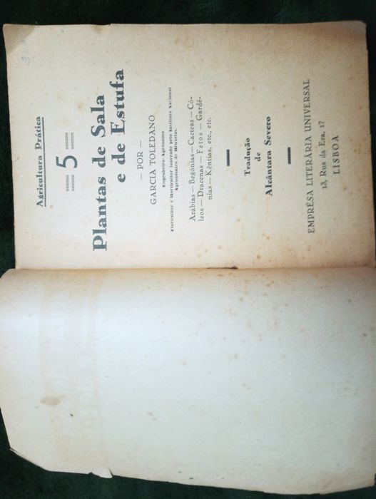 Plantas de Sala e de Estufa-4 Coleção Agricultura Prática -Toledano,