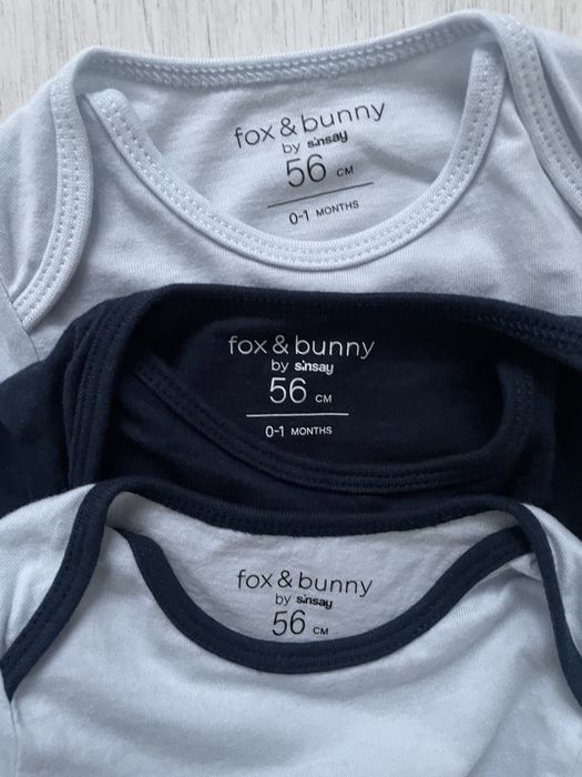 Body trzy sztuki z krótkim rękawem Sinsay fox&bunny 56