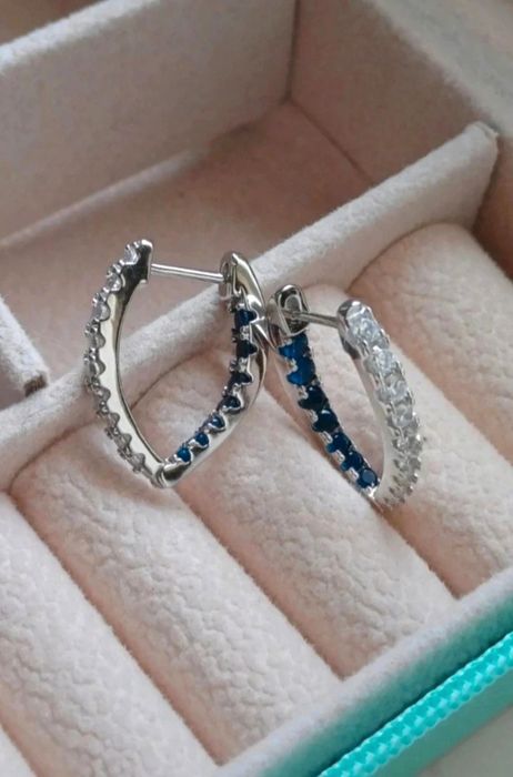 Kolczyki wiszące z cyrkoniami s.925