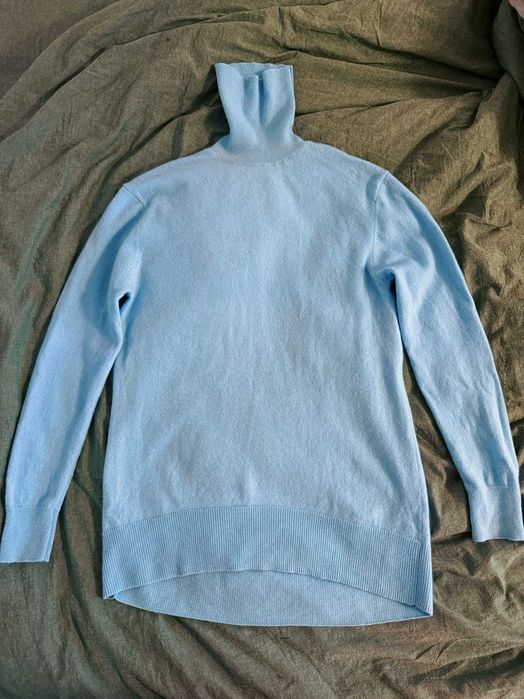 Гольф Massimo Dutti блакитний кашемір вовна водолазка